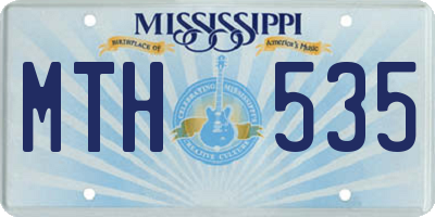 MS license plate MTH535