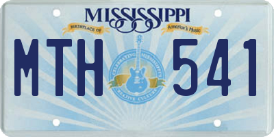 MS license plate MTH541