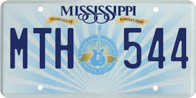 MS license plate MTH544