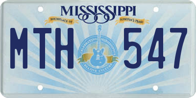 MS license plate MTH547