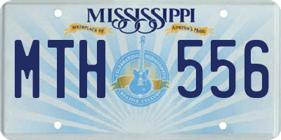 MS license plate MTH556