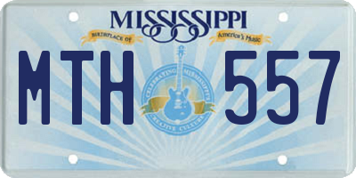 MS license plate MTH557