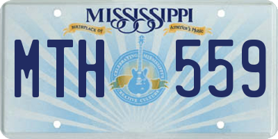 MS license plate MTH559