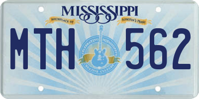 MS license plate MTH562