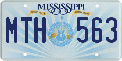 MS license plate MTH563