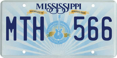 MS license plate MTH566