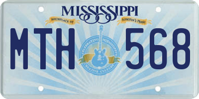 MS license plate MTH568