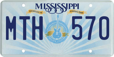 MS license plate MTH570