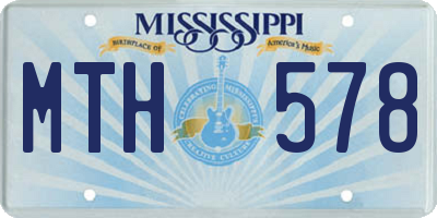 MS license plate MTH578