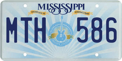 MS license plate MTH586
