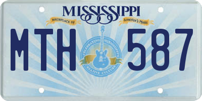 MS license plate MTH587