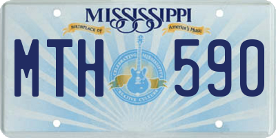 MS license plate MTH590