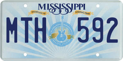 MS license plate MTH592