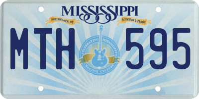 MS license plate MTH595