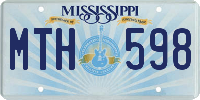 MS license plate MTH598