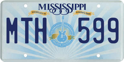MS license plate MTH599