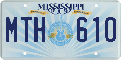 MS license plate MTH610