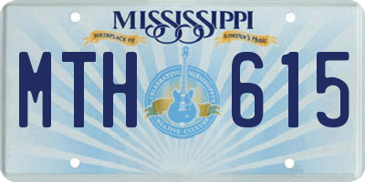 MS license plate MTH615