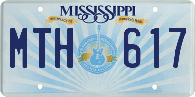 MS license plate MTH617