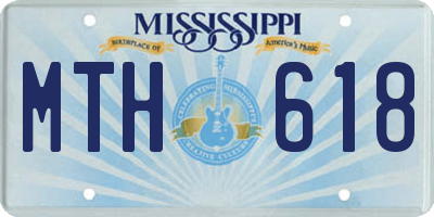 MS license plate MTH618
