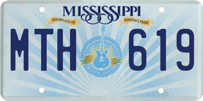 MS license plate MTH619