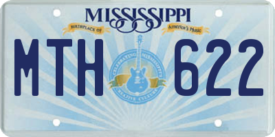 MS license plate MTH622