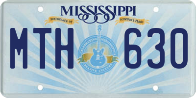MS license plate MTH630