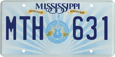 MS license plate MTH631
