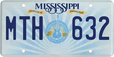 MS license plate MTH632