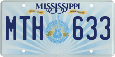 MS license plate MTH633