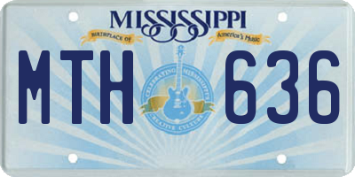 MS license plate MTH636