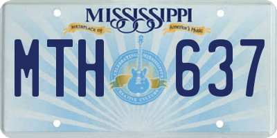 MS license plate MTH637