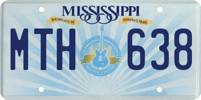 MS license plate MTH638
