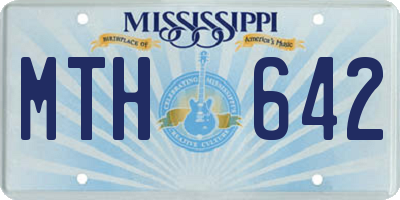 MS license plate MTH642