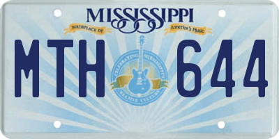 MS license plate MTH644