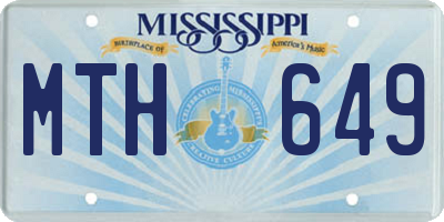MS license plate MTH649