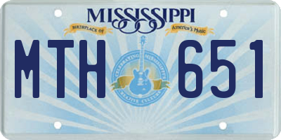 MS license plate MTH651