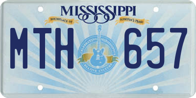 MS license plate MTH657