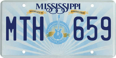 MS license plate MTH659