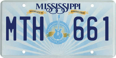 MS license plate MTH661
