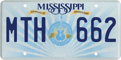 MS license plate MTH662