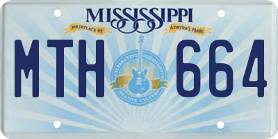 MS license plate MTH664