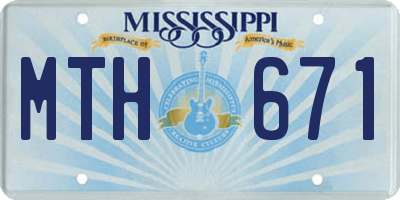 MS license plate MTH671