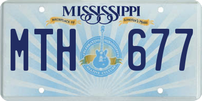MS license plate MTH677