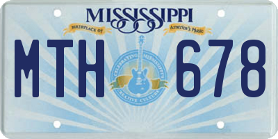 MS license plate MTH678