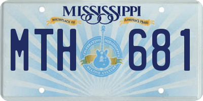 MS license plate MTH681