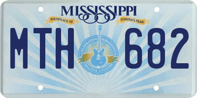 MS license plate MTH682
