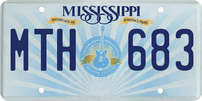 MS license plate MTH683