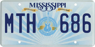 MS license plate MTH686