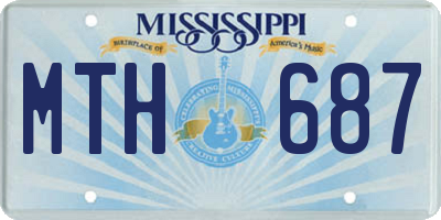 MS license plate MTH687